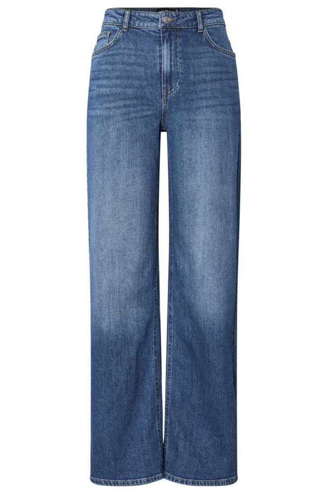 PCSILKE MW WIDE JEANS MB NOOS 17159439 Medium Blue Denim